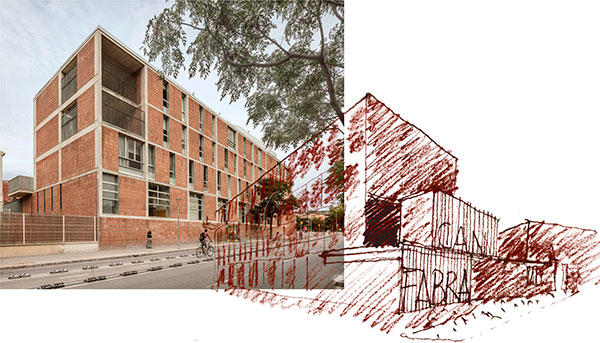 La Escuela Fabra i Coats de Barcelona es un proyecto del despacho de arquitectura Brullet de Luna.